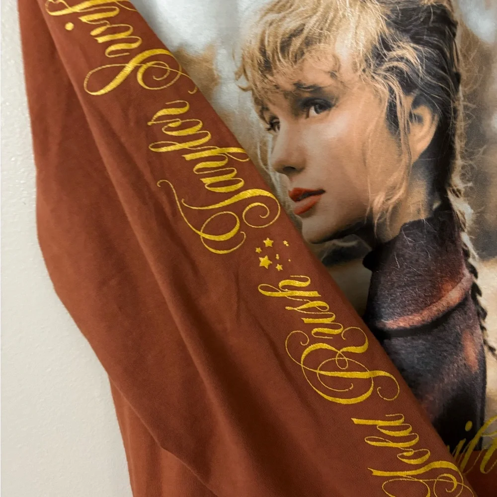 Taylor Swift official Evermore "Gold Rush" Long Sleeve T-shirt - Picture 3 of 5